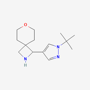 molecular formula C14H23N3O B2535570 3-(1-Tert-butylpyrazol-4-yl)-7-oxa-2-azaspiro[3.5]nonane CAS No. 2241142-41-4