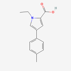 molecular formula C14H15NO2 B2535574 Acide 1-éthyl-4-(4-méthylphényl)-1H-pyrrole-2-carboxylique CAS No. 1706461-94-0