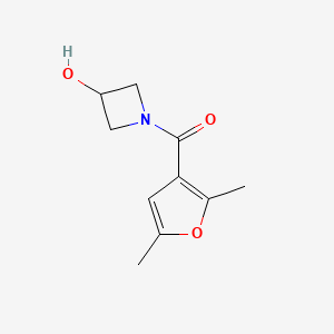 molecular formula C10H13NO3 B2535581 (2,5-Dimethylfuran-3-yl)-(3-hydroxyazetidin-1-yl)methanone CAS No. 1341838-87-6