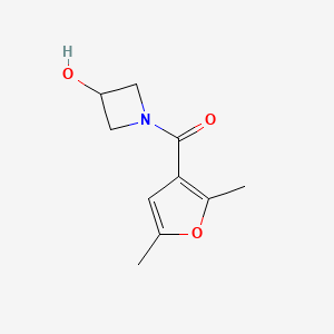 molecular formula C10H13NO3 B2535581 (2,5-二甲基呋喃-3-基)-(3-羟基氮杂环丁-1-基)甲酮 CAS No. 1341838-87-6