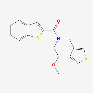 molecular formula C17H17NO2S2 B2535587 N-(2-甲氧基乙基)-N-(噻吩-3-基甲基)苯并[b]噻吩-2-甲酰胺 CAS No. 2034349-51-2