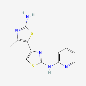 molecular formula C12H11N5S2 B2535600 4'-Methyl-N*2*-pyridin-2-yl-[4,5']bithiazolyl-2,2'-diamine CAS No. 315705-09-0