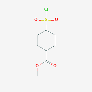molecular formula C8H13ClO4S B2535603 4-(氯磺酰基)环己烷-1-甲酸甲酯 CAS No. 2044713-64-4