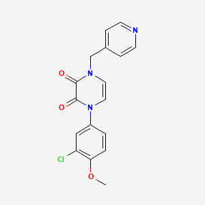molecular formula C17H14ClN3O3 B2535604 1-(3-氯-4-甲氧基苯基)-4-(吡啶-4-基甲基)吡嗪-2,3(1H,4H)-二酮 CAS No. 898419-33-5