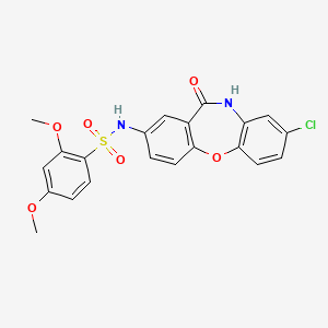 molecular formula C21H17ClN2O6S B2535605 N-(8-chloro-11-oxo-10,11-dihydrodibenzo[b,f][1,4]oxazepin-2-yl)-2,4-dimethoxybenzenesulfonamide CAS No. 922094-32-4