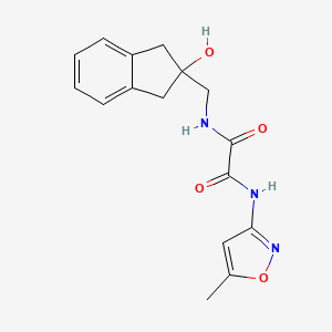 molecular formula C16H17N3O4 B2535609 N1-((2-hydroxy-2,3-dihydro-1H-inden-2-yl)methyl)-N2-(5-methylisoxazol-3-yl)oxalamide CAS No. 2034595-89-4