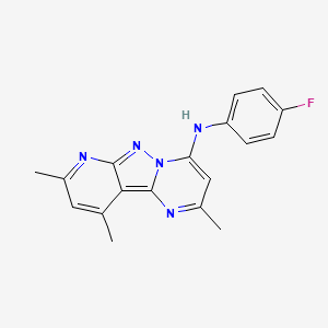 N-(4-fluorophenyl)-2,8,10-trimethylpyrido[2',3':3,4]pyrazolo[1,5-a]pyrimidin-4-amine