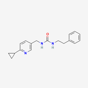 molecular formula C18H21N3O B2535612 3-[(6-Cyclopropylpyridin-3-yl)methyl]-1-(2-phenylethyl)urea CAS No. 2097922-80-8