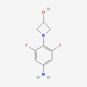 molecular formula C9H10F2N2O B2535626 1-(4-Amino-2,6-difluorophenyl)azetidin-3-ol CAS No. 1866030-46-7