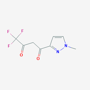 molecular formula C8H7F3N2O2 B2535628 4,4,4-trifluoro-1-(1-methyl-1H-pyrazol-3-yl)butane-1,3-dione CAS No. 1006319-27-2