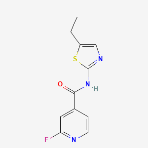 molecular formula C11H10FN3OS B2535639 N-(5-乙基-1,3-噻唑-2-基)-2-氟吡啶-4-甲酰胺 CAS No. 1436052-92-4