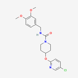 molecular formula C20H24ClN3O4 B2535640 4-((5-氯吡啶-2-基)氧基)-N-(3,4-二甲氧基苄基)哌啶-1-甲酰胺 CAS No. 1448065-94-8