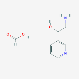 molecular formula C8H12N2O3 B2535653 2-氨基-1-(3-吡啶基)乙醇甲酸盐 CAS No. 1185699-01-7