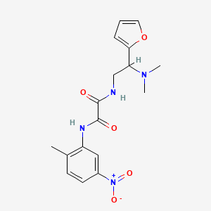 molecular formula C17H20N4O5 B2535654 N1-(2-(dimethylamino)-2-(furan-2-yl)ethyl)-N2-(2-methyl-5-nitrophenyl)oxalamide CAS No. 899747-32-1