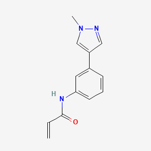 molecular formula C13H13N3O B2535656 N-[3-(1-Methylpyrazol-4-yl)phenyl]prop-2-enamide CAS No. 2361657-88-5