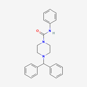 molecular formula C24H25N3O B2535670 (4-(二苯甲基)哌嗪基)-N-苯甲酰胺 CAS No. 358747-62-3