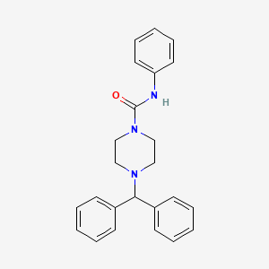 molecular formula C24H25N3O B2535670 N-benzamide de (4-(diphénylméthyl)pipérazinyl) CAS No. 358747-62-3