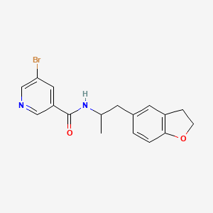 molecular formula C17H17BrN2O2 B2535673 5-bromo-N-(1-(2,3-dihydrobenzofuran-5-yl)propan-2-yl)nicotinamide CAS No. 2034541-64-3
