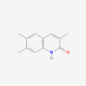 molecular formula C12H13NO B2535674 3,6,7-Trimethyl-1,2-dihydroquinolin-2-one CAS No. 1309976-03-1