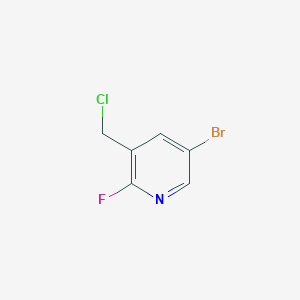 molecular formula C6H4BrClFN B2535679 5-Bromo-3-(clorometil)-2-fluoropirimidina CAS No. 1227584-14-6