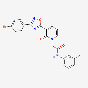 molecular formula C22H17BrN4O3 B2535684 2-[3-[3-(4-bromophenyl)-1,2,4-oxadiazol-5-yl]-2-oxopyridin-1(2H)-yl]-N-(3-methylphenyl)acetamide CAS No. 1105233-99-5