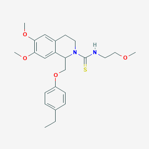 1-((4-ethylphenoxy)methyl)-6,7-dimethoxy-N-(2-methoxyethyl)-3,4-dihydroisoquinoline-2(1H)-carbothioamide