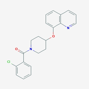 (2-Chlorophenyl)(4-(quinolin-8-yloxy)piperidin-1-yl)methanone