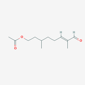 molecular formula C12H20O3 B2535698 8-oxo-3,7-Dimethyl-6E-octenyl acetate CAS No. 79763-09-0; 96740-50-0