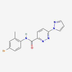 molecular formula C15H12BrN5O B2535719 N-(4-bromo-2-methylphenyl)-6-(1H-pyrazol-1-yl)pyridazine-3-carboxamide CAS No. 1351655-42-9