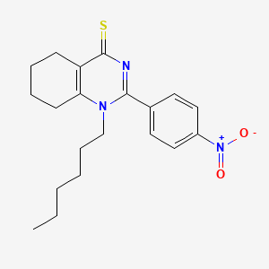 molecular formula C20H25N3O2S B2535723 1-己基-2-(4-硝基苯基)-5,6,7,8-四氢喹唑啉-4(1H)-硫酮 CAS No. 462069-16-5