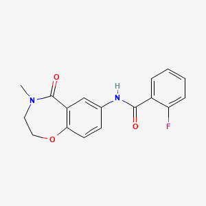 2-fluoro-N-(4-methyl-5-oxo-2,3,4,5-tetrahydrobenzo[f][1,4]oxazepin-7-yl)benzamide
