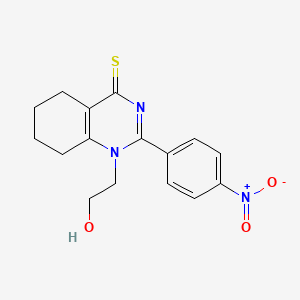 1-(2-hydroxyethyl)-2-(4-nitrophenyl)-5,6,7,8-tetrahydroquinazoline-4(1H)-thione