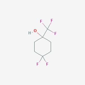 molecular formula C7H9F5O B2535734 4,4-Difluoro-1-(trifluoromethyl)cyclohexanol CAS No. 2002872-37-7