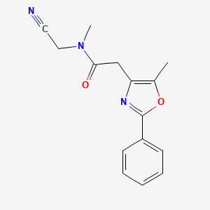 molecular formula C15H15N3O2 B2535737 N-(cyanomethyl)-N-methyl-2-(5-methyl-2-phenyl-1,3-oxazol-4-yl)acetamide CAS No. 1797075-01-4