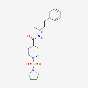 molecular formula C20H31N3O3S B2535738 N-(4-phenylbutan-2-yl)-1-(pyrrolidin-1-ylsulfonyl)piperidine-4-carboxamide CAS No. 1428360-16-0