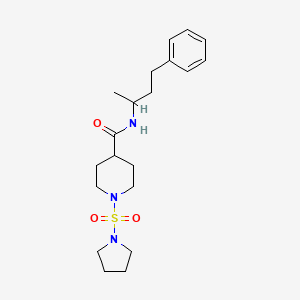 molecular formula C20H31N3O3S B2535738 N-(4-苯基丁烷-2-基)-1-(吡咯烷-1-磺酰基)哌啶-4-甲酰胺 CAS No. 1428360-16-0