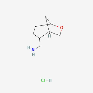 molecular formula C8H16ClNO B2535745 (6-Oxabicyclo[3.2.1]octan-2-yl)methanamine hydrochloride CAS No. 2138204-86-9