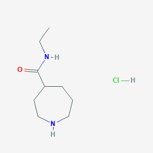molecular formula C9H19ClN2O B2535748 N-Ethylazepane-4-carboxamide;hydrochloride CAS No. 2416231-84-8