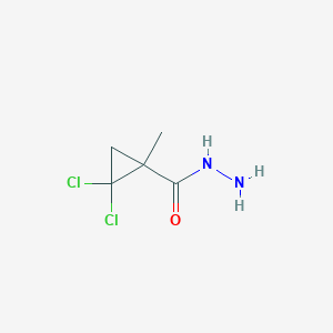 molecular formula C5H8Cl2N2O B2535749 2,2-Dichloro-1-methylcyclopropanecarbohydrazide CAS No. 351982-73-5