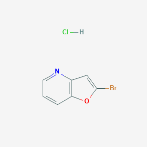 molecular formula C7H5BrClNO B2535763 2-Bromofuro[3,2-b]pyridine hydrochloride CAS No. 2126162-72-7