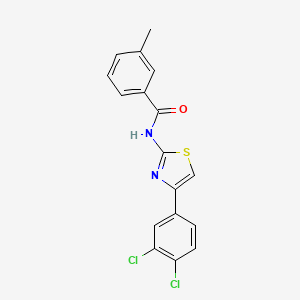 N-[4-(3,4-dichlorophenyl)-1,3-thiazol-2-yl]-3-methylbenzamide