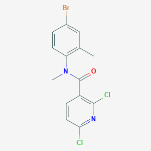 molecular formula C14H11BrCl2N2O B2535779 N-(4-bromo-2-methylphenyl)-2,6-dichloro-N-methylpyridine-3-carboxamide CAS No. 1356723-75-5