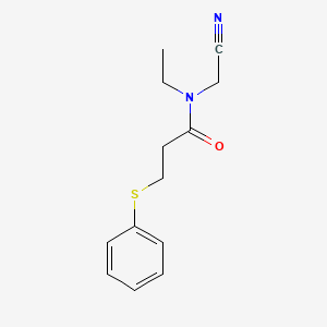 molecular formula C13H16N2OS B2535780 N-(cyanomethyl)-N-ethyl-3-(phenylsulfanyl)propanamide CAS No. 1311860-56-6