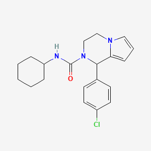 molecular formula C20H24ClN3O B2535785 1-(4-chlorophenyl)-N-cyclohexyl-3,4-dihydropyrrolo[1,2-a]pyrazine-2(1H)-carboxamide CAS No. 900001-65-2