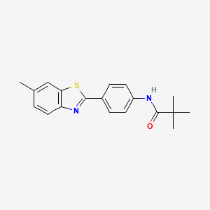 molecular formula C19H20N2OS B2535787 N-(4-(6-methylbenzo[d]thiazol-2-yl)phenyl)pivalamide CAS No. 288310-13-4