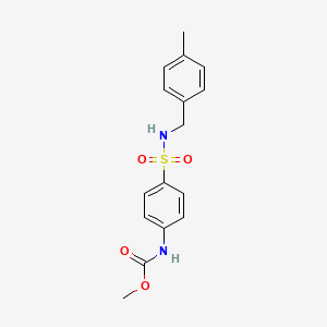 molecular formula C16H18N2O4S B2535791 methyl N-(4-{[(4-methylphenyl)methyl]sulfamoyl}phenyl)carbamate CAS No. 853751-18-5