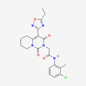 N-(3-chloro-2-methylphenyl)-2-[4-(5-ethyl-1,2,4-oxadiazol-3-yl)-1,3-dioxo-5,6,7,8-tetrahydro-1H-pyrido[1,2-c]pyrimidin-2(3H)-yl]acetamide