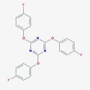 molecular formula C21H12F3N3O3 B253581 2,4,6-Tris(4-fluorophenoxy)-1,3,5-triazine 