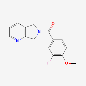 molecular formula C15H13FN2O2 B2535814 (3-氟-4-甲氧苯基)(5H-吡咯并[3,4-b]吡啶-6(7H)-基)甲酮 CAS No. 2309732-16-7