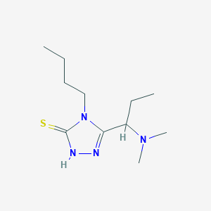 molecular formula C11H22N4S B2535821 4-butyl-5-[1-(dimethylamino)propyl]-4H-1,2,4-triazole-3-thiol CAS No. 750599-15-6
